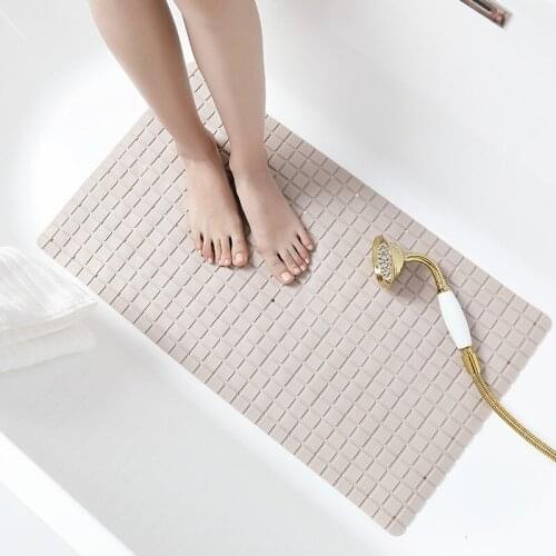 38x70cm Anti Slip Bathroom Rug Lattice Bath Mat Floor Mats 87 Bathtub Waterproof Bottom Mats Rugs Cups PVC Room Suction Shower