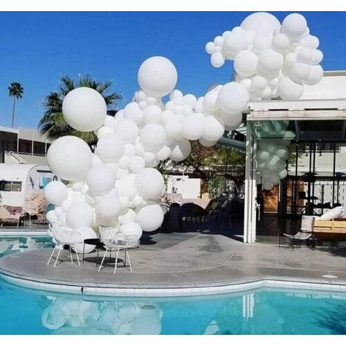 5/10/12/18/24/36 Inch White Latex Helium Balloon Large Balloon Birthday Wedding Reception Bridal Shower Party Wreath Decoration