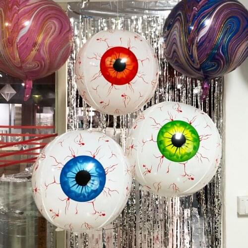 5Pcs Red Bloodshot Eyeball Balloons Helium Foil Balloon Inflatable Toys Air Globos Birthday Party Halloween Decoration