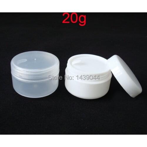 50pieces/lot) 20g jar Cream jar lip balm containers Cosmetic Container Cosmetic/Cream/Sample/Plastic Jar Empty PP Empty jar