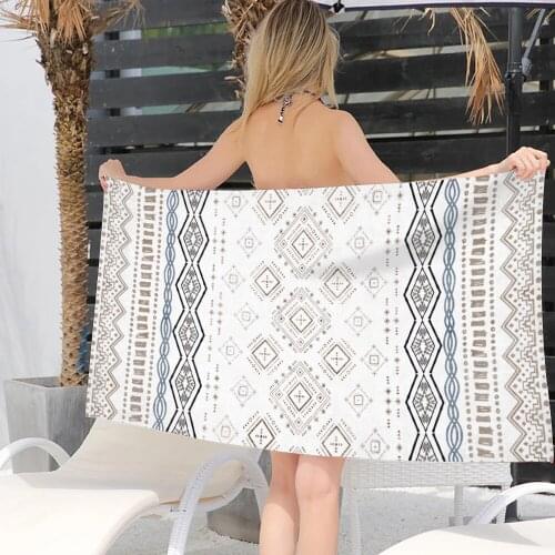 Microfiber Absorbent Printed Bath Towels Drying Quicky-Dry Microfiber Towel 2021 Bohemian style PatternSummer Beach Towel