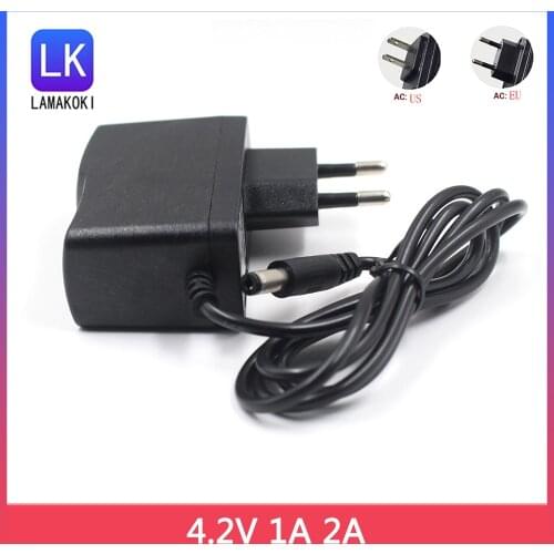 1pcs AC 100-240V to DC 4.2V 1A 1000ma Power supply Power Adapter Charger 4.2 V Volt for 18650 lithium battery Laser level