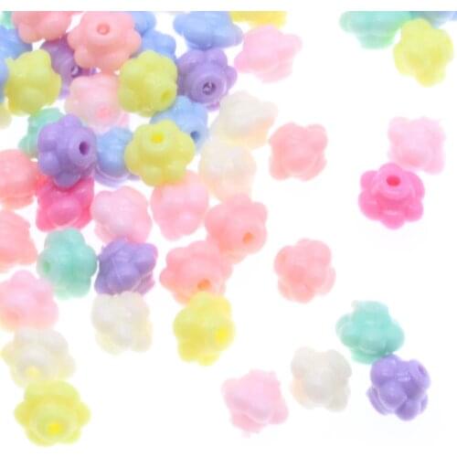 CHONGAI 100Pcs Mixed Candy Color Acrylic Beaded DIY Accessories Beads For Jewelry Bracelets Making 10mm