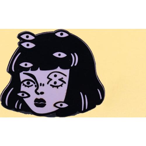 Uzumaki Junji Ito Japanese horror manga enamel pin and brooch Men women fashion jewelry gifts anime movie novel hat lapel badges