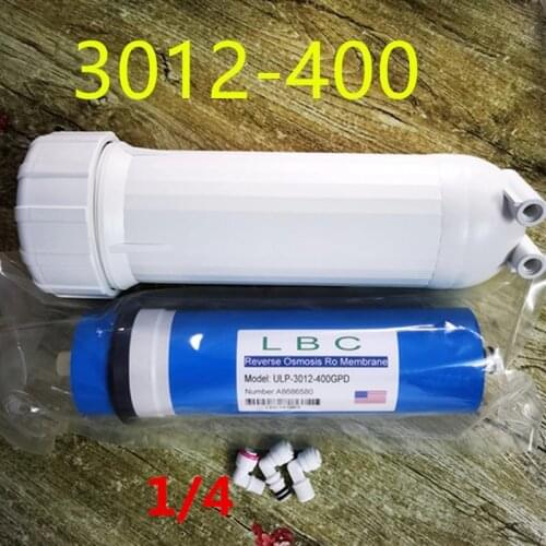 400 gpd water filter with reverse osmosis ULP 3012-400 ro filter membranes ro system + water filtrer housing 1/4 Quick Link