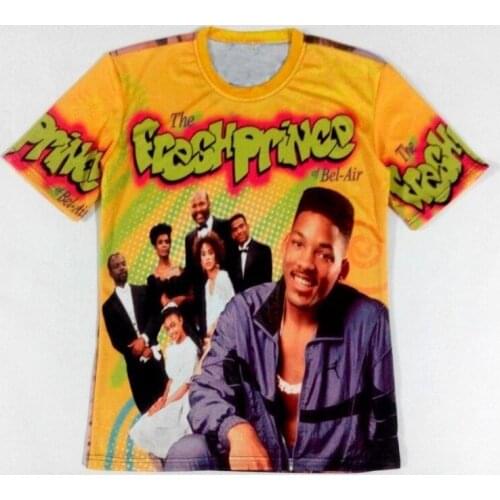 Real USA American Size 3 styles Fresh Prince 3D sublimation printing T-shirts plus size 4XL 5XL 6XL