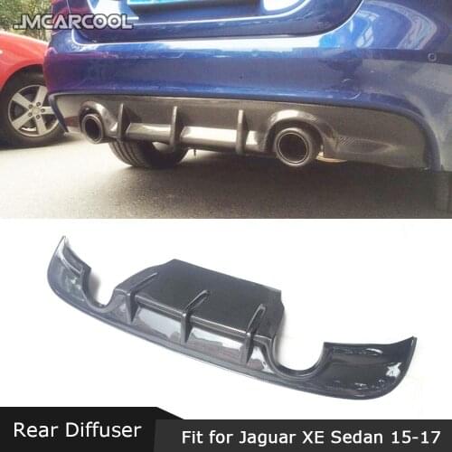 Carbon Fiber Rear Lip Diffuser Spoiler For Jaguar XE Sedan 4-Door 2015 2016 2017 Car FRP Back Bumper Lip Apron Protector