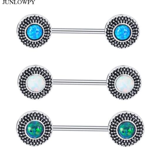 JUNLOWPY Stainless Steel Nipple Ring Piercing Barbell Body Jewelry Ear Plug Gauge Earring Nipple shield BarHelix Piercings 20pcs