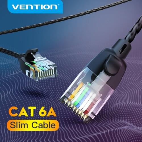 Vention Cat6A Ethernet Cable 10Gbps Lan Cable UTP RJ 45 Slim Ethernet Patch Cable Compatible Patch Cord for Modem Router