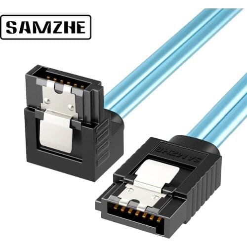 SAMZHE SATA III 6.0 Gbps Cable with Locking Latch for Hdd SSD DVD PC Computer Data Cable 50/100cm