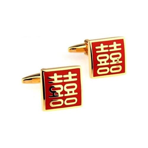 Chinese Characters Words XI Cufflink Cuff Link 15 Pairs Wholesale Free Shipping