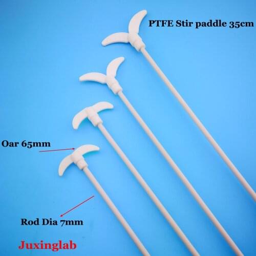 Laboratory PTFE 35cm stir paddle stirrer stainless steel core oar length 65mm