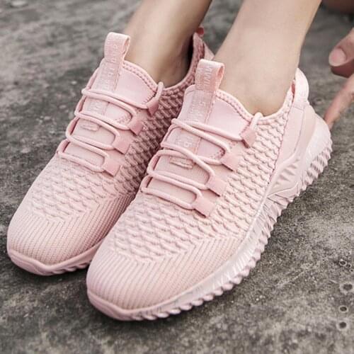 Summer Air Mesh Womens Sports Shoes 2020 Female Sneakers Woman Sport Shoes for Women Running Shoes Woman Pink Lady Basket E-465