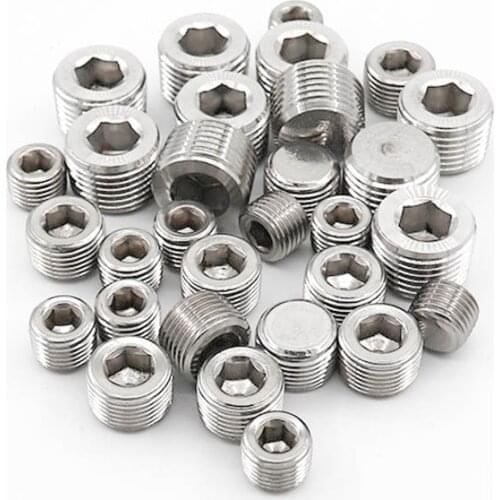 M8 10 12 14 16 18 20 22 24 27 30 33 Metric Thread Male 304 Stainless Steel Countersunk End Plug With Allen Fitting