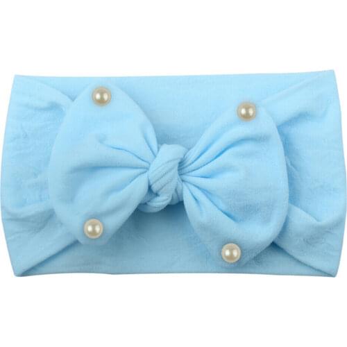 Fashion Girls Baby Toddler Turban Headband Hair Band Bow Accessories Headwear Blue Green Pink Purple