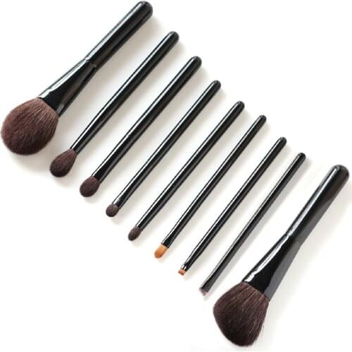 OVW 9 Pcs Natural Hair Makeup Brushes Blusher Highlight Eyeshadow Blending Brush brochas maquillaje profesional
