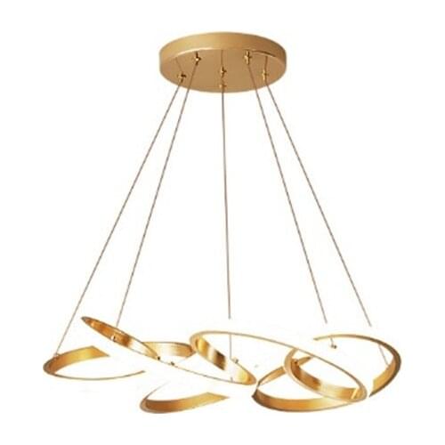 New product Nordic restaurant chandelier simple light luxury modern creative living room lamp led ring dining room lamp