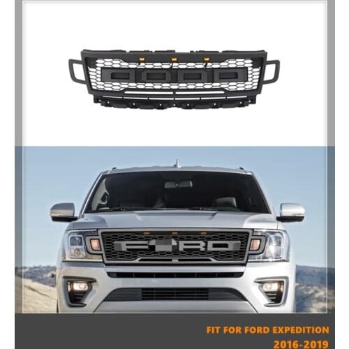 Good Quality ABS Front Middle Grill Racing Grills With LED Lights Fit For Ford Expedition 2016-2019