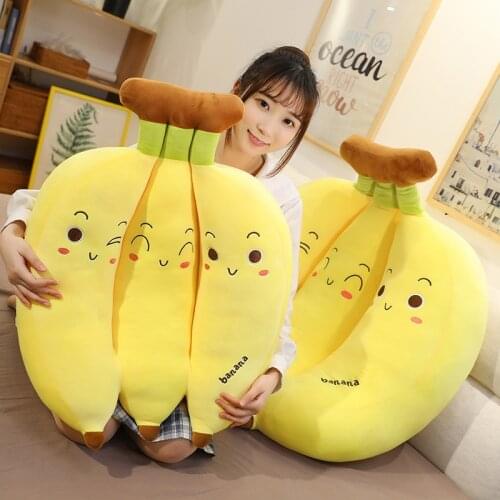1pc 35-70cm Creative Banana Plush Pillow Kawaii Stuffed Sofa Sleeping Cushion Baby Toys Plush Doll Fruit Toy Child Birthday Gift