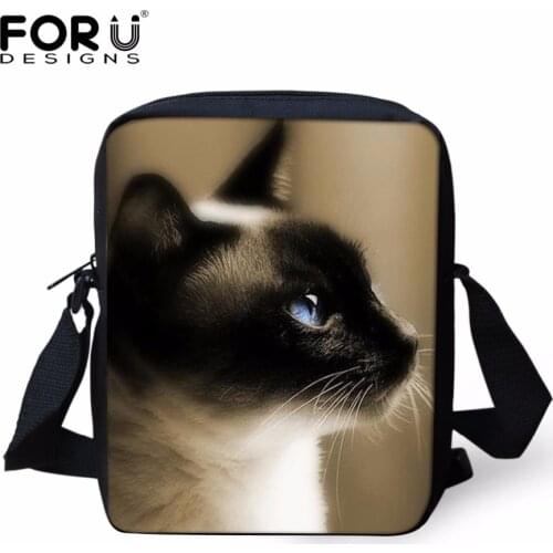 FORUDESIGNS Casual Women Handbag 3D Cat Cross-body Bags For Girls Lady Small Shoulder Bag Woman Messenger Bag Mochilas Infantil