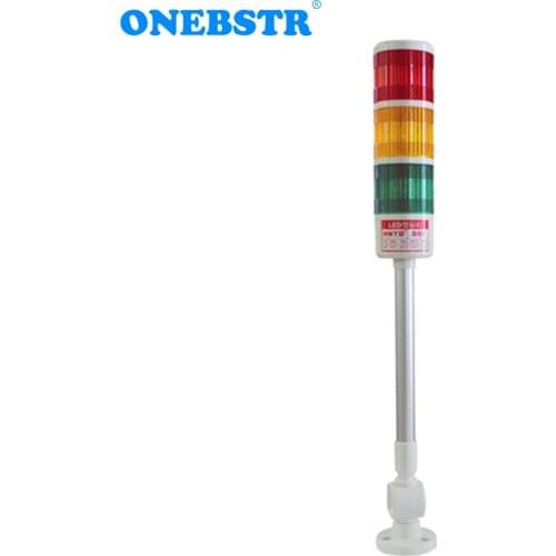 HNTD 220V LED Signal Warning Indicator Pilot Light TD55 lamp Buzzer 3 Color Fold Rod Often Bright Warning Light Free Shipping