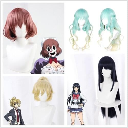 Anime Tenkuu Shinpan High-Rise Invasion Maid-fuku Kamen Shinzaki Kuon Mayuko Nise Honjo Yuri Cosplay Wig Heat Resistant Wigs