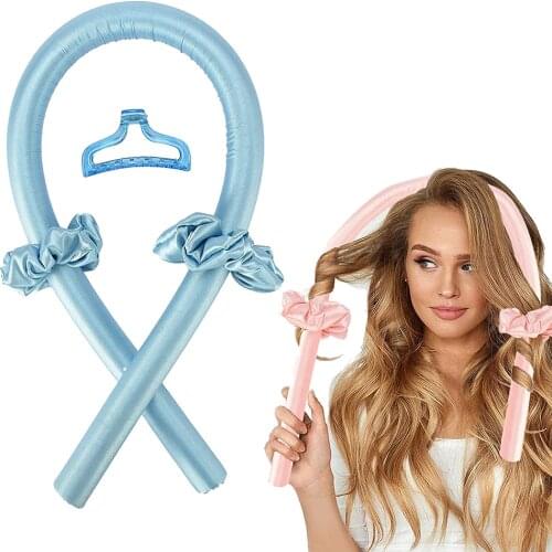 Women Heatless Hair Curlers For Long Hair No Heat Curls Ribbon Hair Rollers Sleeping Soft Headband Hair Curlers for Natural Hair