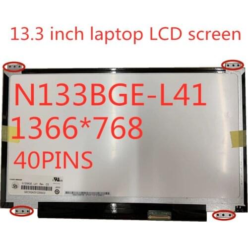 Free Shipping 13.3-inch Laptop LCD Screen up and down screw holes N133BGE-L41 N133BGE L41 For ASUS Transformer VivoBook S300