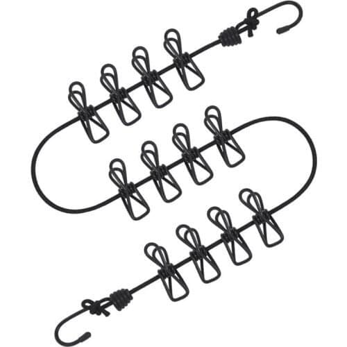 1.8m Clothesline Outdoor Travel Hanger Portable Retractable Plastic Windproof Anti-Skid Elastic Clothesline