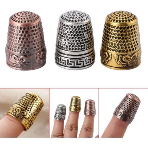 1Pc Sewing Thimble Metal Finger Shield Protector Pin Needles Sewing Quilting for DIY Crafts Tools Needlework Embroidery Tools