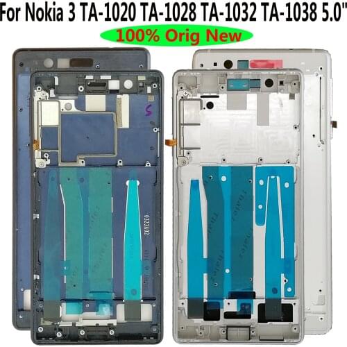 100% Orig New 5.0" For Nokia 3 TA-1020 TA-1028 TA-1032 TA-1038 Front middle Screen frame
