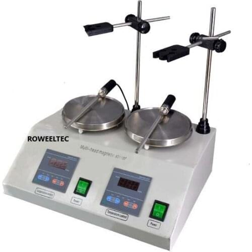 2 Units Heads Multi-unit Digital Thermostatic Magnetic Stirrer Hotplate mixer Brand new rh
