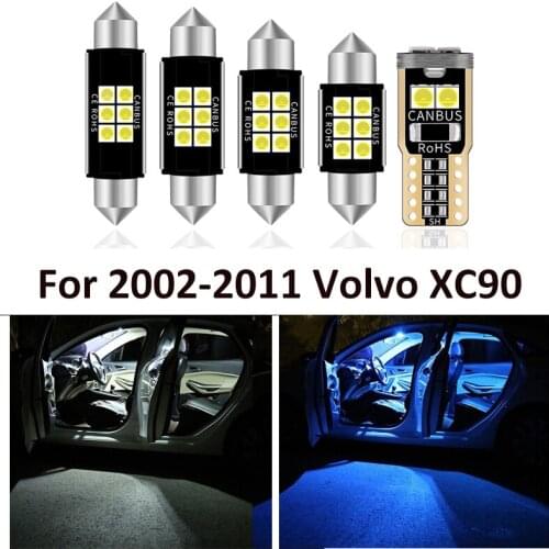 20pcs No Error White Canbus LED Light Car Bulbs For 2002-2011 Volvo XC90 Map Dome Trunk License Plate Lamp Interior Package Kit