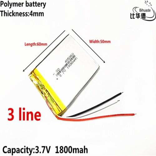 3 line Good Qulity 3.7V lithium battery early 405060 1800mAh headlight GPS navigator general polymer batteries