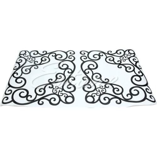 4Pcs Wall Window Bath Room Mirror Glass Art Sticker Removable Paper Decal Decor