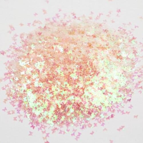 50g Nail Sequins AB Mirror Sparkly Butterfly Nail Sticker Mixed Colors Holographics Glitter 3D Flakes Slices Nails Accessory