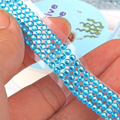 50 Pieces Decorative Tape Acrylic Rhinestones Tapes For DIY Scrapbooking Adhesive Tapes for Photo Album Stationery