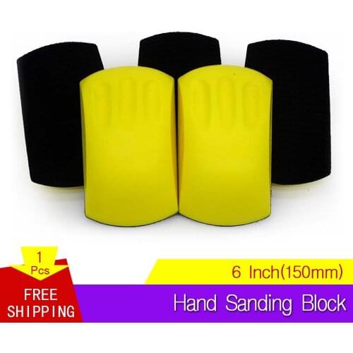 6 Inch Hand Sanding Block for Hook & Loop Sandpaper Hand Pad Polishing Pad Abrasive Tools
