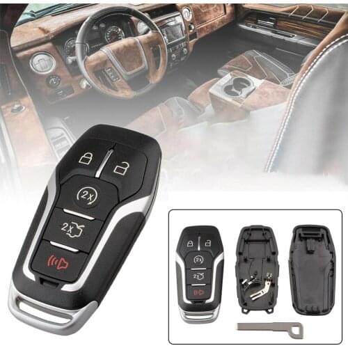 Car Remote Key Case Fob Uncut Shell Car Exterior Accessories For 2015-2017 Ford F-150 Explorer Edge Fusion 164-R8108 Replacement