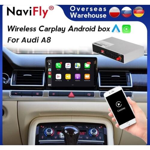 Wireless Apple Carplay Box Android Auto Module For Audi A8 2010-2017 Car Radio Multimedia System Support camera Mirror Lin-k