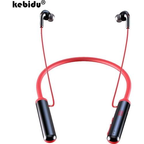 Wireless Bluetooth Headphones 5.0 Sports Earbuds LED Display Waterproof HiFi Sound Running Headset Stereo Earphone with HD Mic