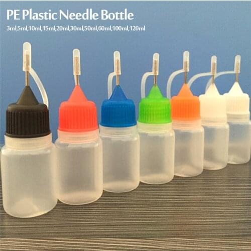 5Pcs 5/10/20/30/50/100ML Drop Bottles 10ML PE Glue Applicator Needle Squeeze Bottle For Paper Quilling DIY Scrapbooking Crafts