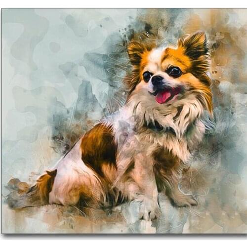 Chihuahua diamond mosaic pet 5d diy diamond painting cross stitch full square picture of rhinestones dog diamond embroidery sale