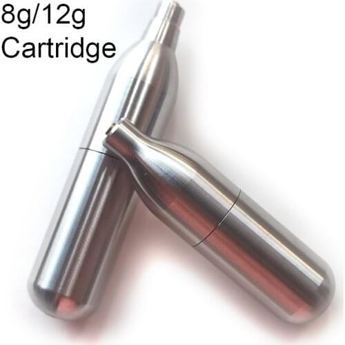 304 Stainless Steel Rechargeable 8g 12g CO2 Cartridge for Co2 Gun Cylinders Capsule Green Gas Pistol Airsoft Refillable Tank