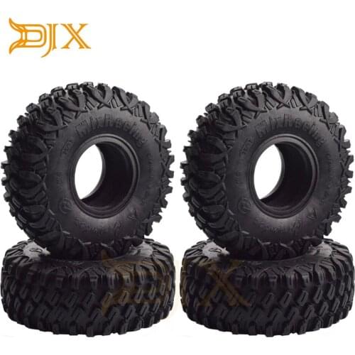 DJX 4PCS 120MM 1.9 Inch Soft Tires for 1/10 RC Crawler Car Axial SCX10 90046 D90 TRX4