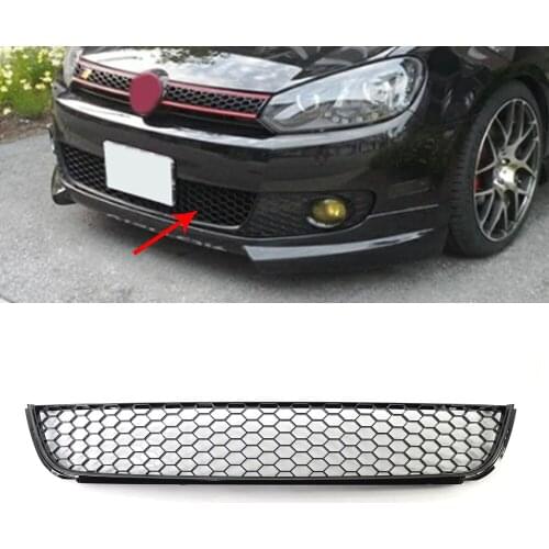 For 2009-2013 VW MK6 Golf/Jetta Wagon Blk Honeycomb Hex Mesh Lower Grill Grille