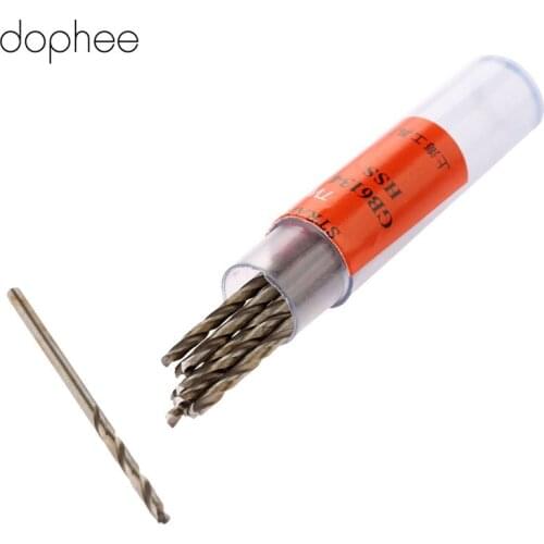 Dophee 10Pcs Twist Drill Bits HSS Drill Bit 1.5/1.6/1.7/1.8/1.9mm Micro Straight Shank Drilling Electric Drills Woodworking Tool