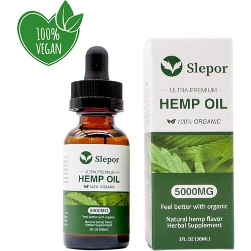 30ml 50000mg 100% Organic Essential Oil Massage Hemp Seed Oil Sleep Help Relieve Oil Herbal Drops Care Body Stress Skin
