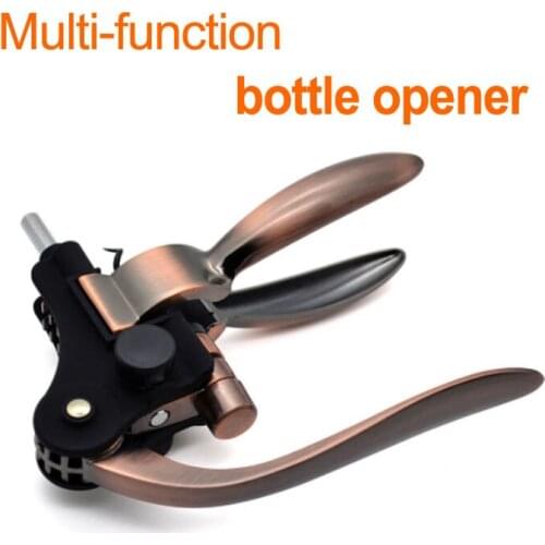 Hot Sale Party Red Wine Opener, tin foil cutter,vacuum wine stopper,base bracket,drill bit Multi-function portable bottle opener
