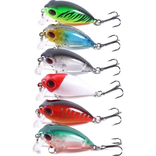 HENGJIA 1pcs Mini Crankbait Topwater Fishing Lure 40mm 3.5g Artificial Hard Wobblers Bait Artificial Trout Pike Carp Fishing